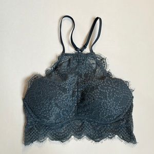 PINK XS gray push-up bralette